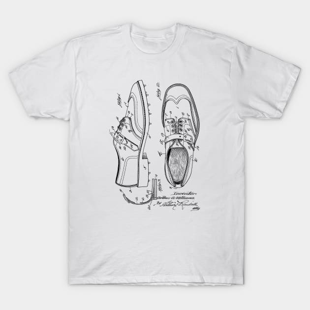 Shoe Vintage Patent Hand Drawing T-Shirt by TheYoungDesigns